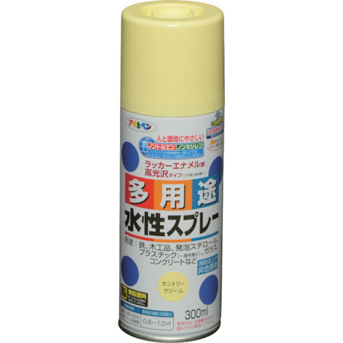 アサヒペン　水性多用途スプレー　３００ＭＬ　カントリークリーム　565280　1 本