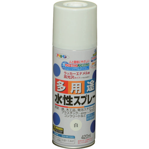 アサヒペン　水性多用途スプレー　４２０ＭＬ　白　566010　1 本