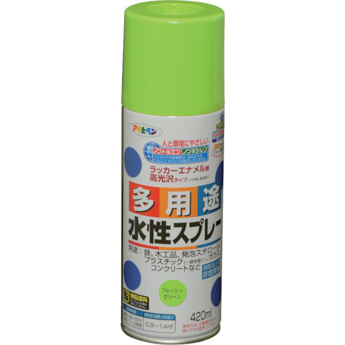 アサヒペン　水性多用途スプレー　４２０ＭＬ　フレッシュグリーン　566096　1 本