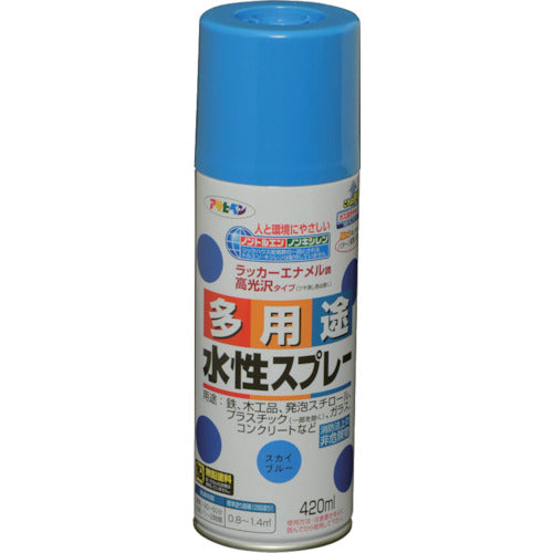 アサヒペン　水性多用途スプレー　４２０ＭＬ　スカイブルー　566126　1 本