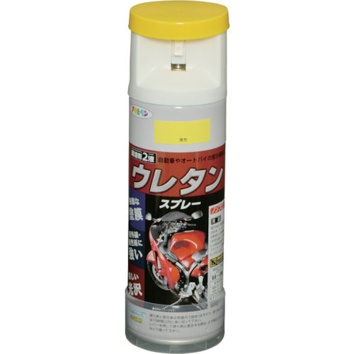 アサヒペン　弱溶剤型２液ウレタンスプレー　３００ＭＬ　黄色　604835　1 缶