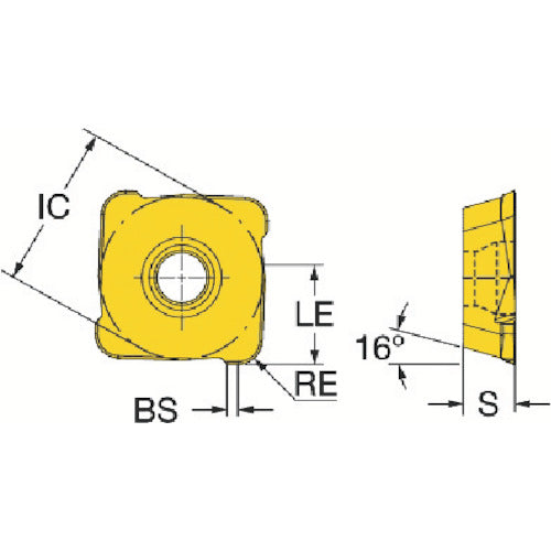 サンドビック　コロミル４９０　フライス加工用チップ（６１０）　６１９０　490R-140420E　10 個
