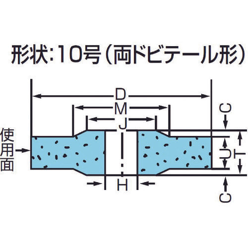 ノリタケ　汎用研削砥石　ＰＡＡ８０Ｊピンク　１８０Ｘ６．４Ｘ３１．７５　1000E32710　5 個