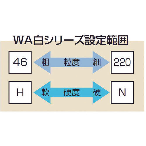 ノリタケ　汎用研削砥石　ＷＡ６０Ｌ白　１２５Ｘ１９Ｘ１２．７　1000E50050　10 個