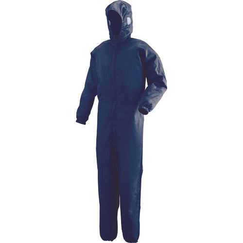 ミドリ安全　フード一体型クリーンウェア　ネイビー　３Ｌ　C1351N-3L　1 着