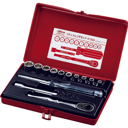エビ　ソケットレンチセット　差込角６．３５ｍｍ　６角　610SA　1 Ｓ