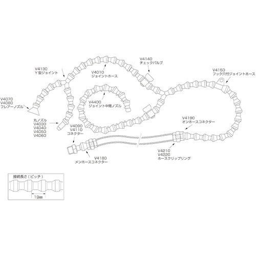 ＶＡＲＩＯ　レグロム・バリオシステム　１／４″　ジョイントホース　V4010　1 PK