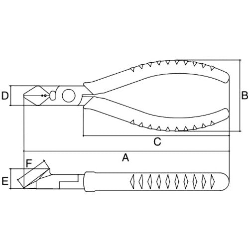 Three Peaks Diagonal Nippers (without holes) 125mm DNP-125Z 1 piece
