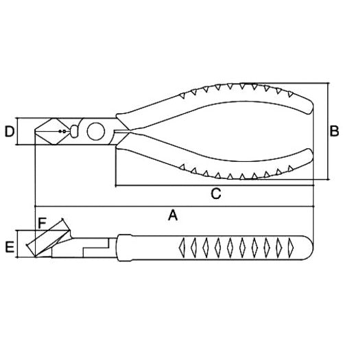 Three Peaks Diagonal Nippers (without holes) 150mm DNP-150Z 1 piece