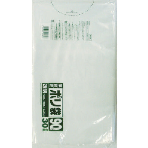 Sanipack N-9C 업무용 폴리 봉투 투명 90L 30장 N-9C-CL 1봉
