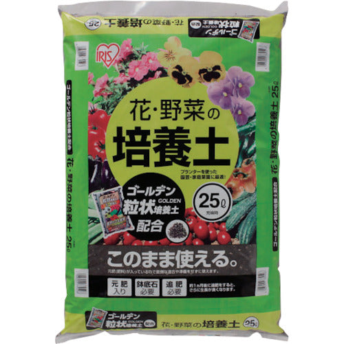 IRIS 524465 Flower and vegetable culture soil Golden granular culture soil blend 25L (1 bag) HYG-25L 1 bag