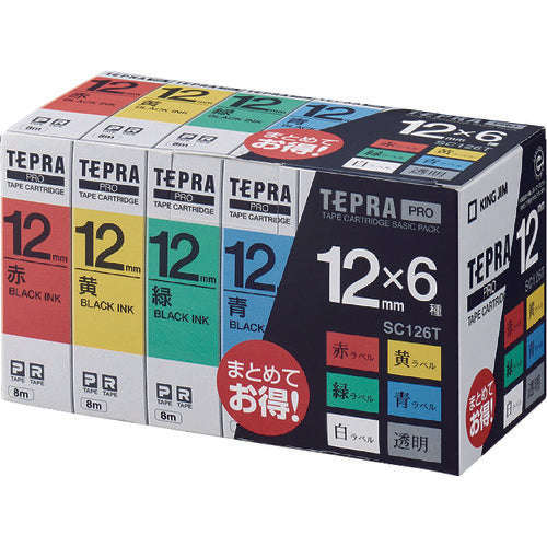KING JIM [Genuine] "Tepra" PRO Tape 12mm Basic Pack Length 8m SC126T 1 PK