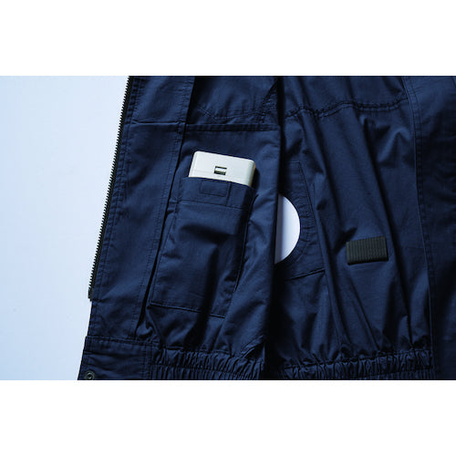 Air-conditioned clothing, thin cotton stand-up collar only, silver, L, KU91400-C06-S3, 1 unit