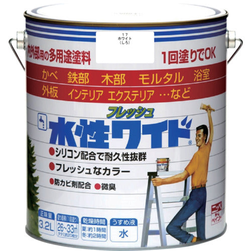 ニッぺ　水性フレッシュワイド　３．２Ｌ　ホワイト　ＨＴＡ１０３−３．２　4976124024337　1 缶