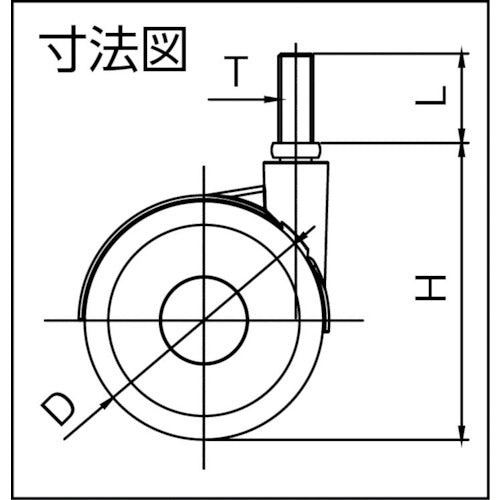 ＳＡＭＳＯＮＧ　デザイン双輪キャスター「Ｌａｉａ」　ネジ　自在　６０ｍｍ　LAIA-T-60　1 個