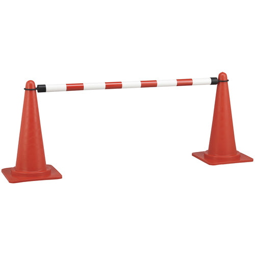 Green Cross Tiger Pattern Cone Bar Red/White Cone Bar C (Small) 54mmΦ x 1.5m Reflective Type ABS Resin 122303 1 Piece
