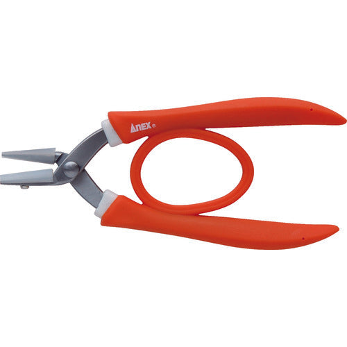 Annex Radio Pliers (Stainless Steel) with Nylon Cover, Rubber Grip Pliers, Single Round Type (Flat/Round), Total Length 135mm, 252-N, 1 Piece