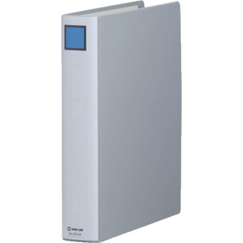 KING JIM 킹 파일 슈퍼 도치 &lt;탈착&gt; 이지 A4 세로형 그레이 와인 두께 40mm 400장 2474A-GY 1권
