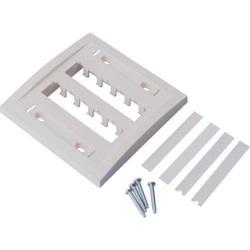PANDUIT Faceplate for 10 Ports, Off-White, CFPE10IW-2GY, 1 Piece