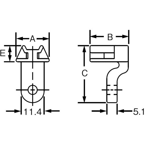 ＰＡＮＤＵＩＴ　Ｌ字型ホール固定具　Ｍ５ネジ止め　ナチュラル　（１００個入）　LHMS-S10-C　1 袋