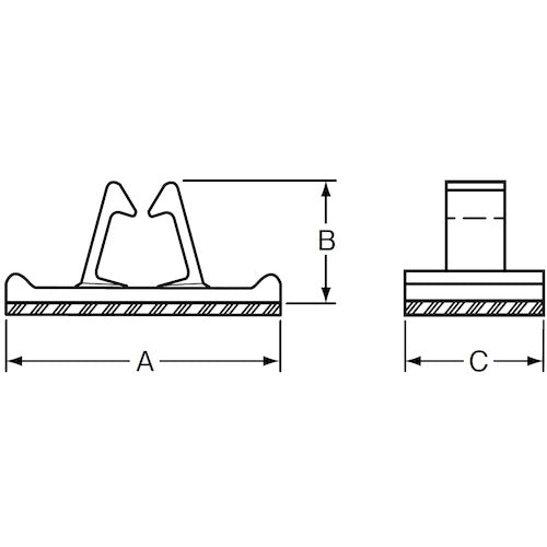 PANDUIT Fixture Cord Clip Natural (100 pieces) VCC25-AC 1 bag