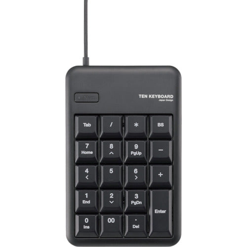 ELECOM USB numeric keyboard ideal for Excel operation, medium size, black, TK-TCM011BK, 1 unit