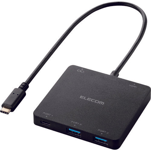 ELECOM USB Type-C 탑재 도킹 스테이션 PD 대응 블랙 U3HC-DC03BBK 1개