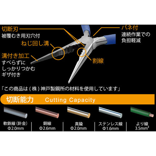 ＴＴＣ　ミニチュアラジオペンチ　ＫｉｎｇＴＴＣ　マイクロ万能ラジオペンチ　Ｎｏ．１５　全長１６２ｍｍ　MR-150SP　1 丁