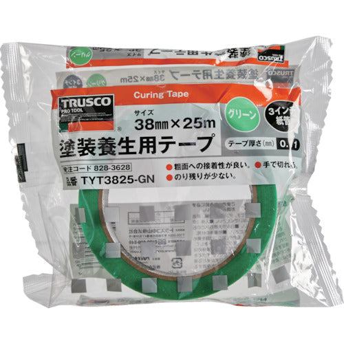 ＴＲＵＳＣＯ　塗装養生用テープ　グリーン　３８Ｘ２５　TYT3825-GN　1 巻