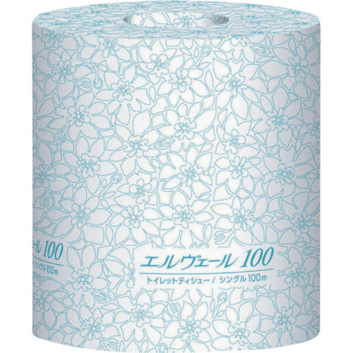 Elleair Elver Toilet Tissue Single 100m Individually Wrapped Perforated 723086 1 CS