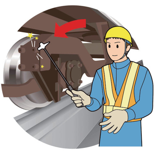 ＤＯＧＹＵ　パイプ柄石頭鎚ショート　０．９ｋｇ　02991　1 本