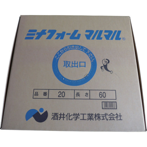 ミナ　弾性シーラントバックアップ材　ミナフォームマルマル　＃２０　２０ｍｍφ×６０ｍ　MM20　1 箱