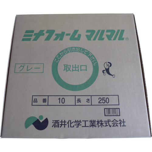 ミナ　弾性シーラントバックアップ材　ミナフォームマルマル　＃１０　１０ｍｍφ×２５０ｍ　グレー　MM-10G　1 箱