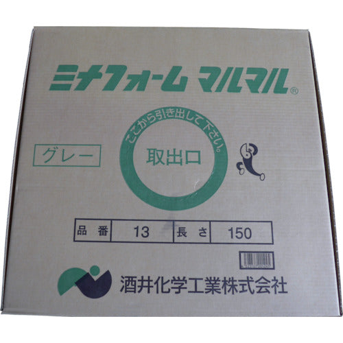 ミナ　弾性シーラントバックアップ材　ミナフォームマルマル　＃１３　１３ｍｍφ×１５０ｍ　グレー　MM-13G　1 箱