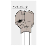 Panasonic 벽면 취출 커버 P 타입 배진 및 환기 기능이 있는 에어컨용 화이트 DAS2604S 1개