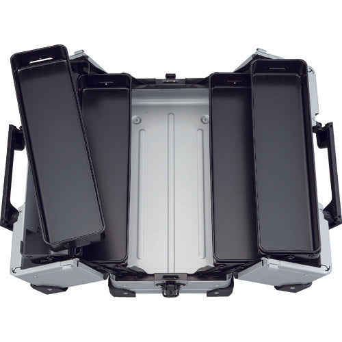 KTC 스틸제 공구 상자 양쪽 열림 메탈 케이스(블랙) 간구 440×안길이 233×높이 230 mm EK-10AGBK 1개