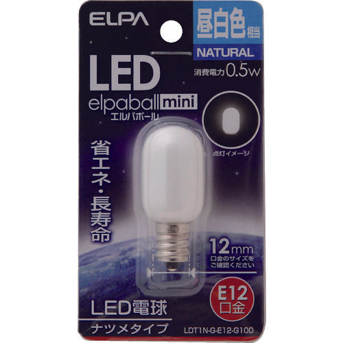 ＥＬＰＡ　ＬＥＤナツメ形Ｅ１２　LDT1N-G-E12-G100　1 個