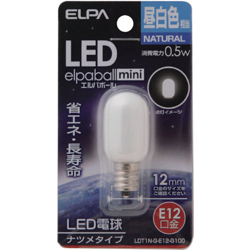 ＥＬＰＡ　ＬＥＤナツメ形Ｅ１２　LDT1CN-G-E12-G105　1 個