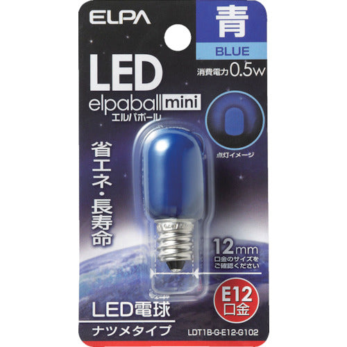 ＥＬＰＡ　ＬＥＤナツメ形Ｅ１２　LDT1B-G-E12-G102　1 個