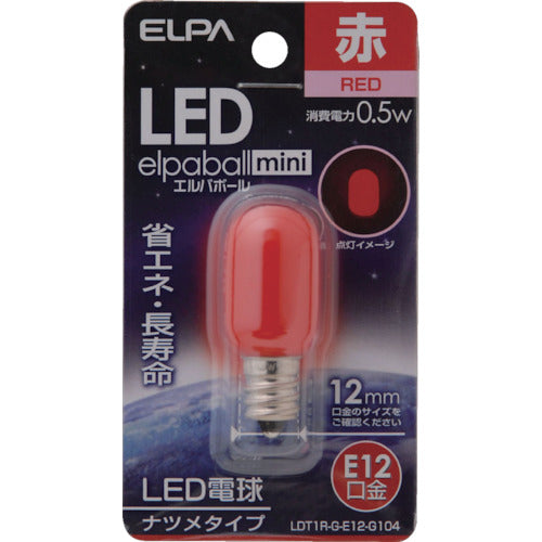 ＥＬＰＡ　ＬＥＤナツメ形Ｅ１２　LDT1R-G-E12-G104　1 個