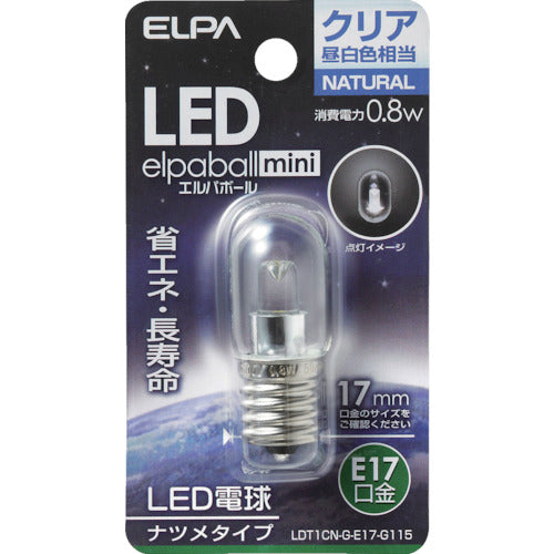 ＥＬＰＡ　ＬＥＤナツメ形Ｅ１７　LDT1CN-G-E17-G115　1 個