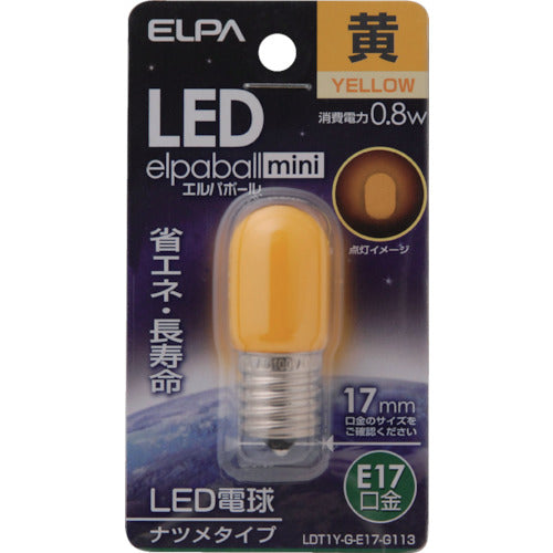 ＥＬＰＡ　ＬＥＤナツメ形Ｅ１７　LDT1Y-G-E17-G113　1 個