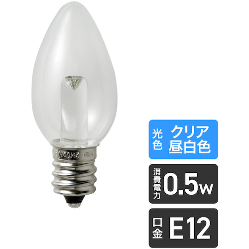 ELPA 전구(LED) LED 전구 로속형 E12 밝기 18lm 클리어 주백색 상당 LDC1CN-G-E12-G305 1개