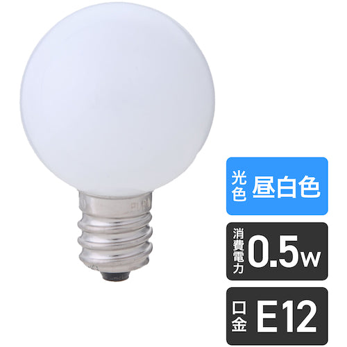 ＥＬＰＡ　電球（ＬＥＤ）　ＬＥＤ電球Ｇ３０形Ｅ１２　明るさ１８ｌｍ　昼白色相当　LDG1N-G-E12-G230　1 個