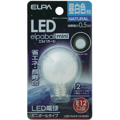 ＥＬＰＡ　電球（ＬＥＤ）　ＬＥＤ電球Ｇ３０形Ｅ１２　黄　LDG1Y-G-E12-G233　1 個