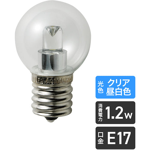 ELPA 전구(LED) LED 전구 G30형 E17 밝기 55lm 클리어 주백색 상당 LDG1CN-G-E17-G245 1개