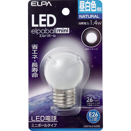 ＥＬＰＡ　ＬＥＤ電球Ｇ４０形Ｅ２６　LDG1N-G-G250　1 個