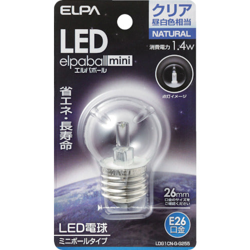 ＥＬＰＡ　ＬＥＤ電球Ｇ４０形Ｅ２６　LDG1CN-G-G255　1 個