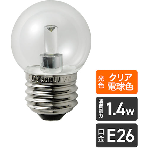 ELPA LED 전구 G40형 E26 LDG1CL-G-G256 1개