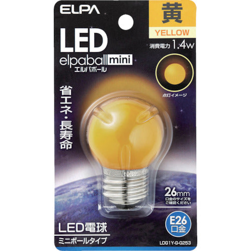 ＥＬＰＡ　ＬＥＤ電球Ｇ４０形Ｅ２６　LDG1Y-G-G253　1 個